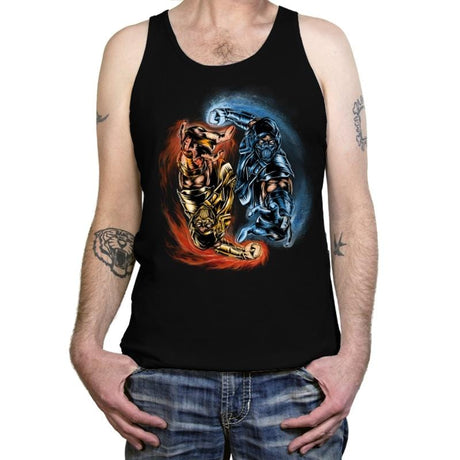 Yin Yang Kombat - Tanktop Tanktop RIPT Apparel X-Small / Black