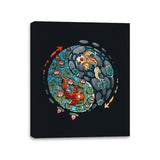 Ying Yang Koi - Canvas Wraps Canvas Wraps RIPT Apparel 11x14 / Black