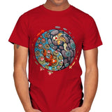 Ying Yang Koi - Mens T-Shirts RIPT Apparel Small / Red