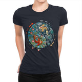 Ying Yang Koi - Womens Premium T-Shirts RIPT Apparel Small / Midnight Navy