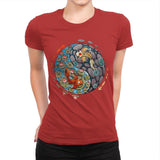 Ying Yang Koi - Womens Premium T-Shirts RIPT Apparel Small / Red