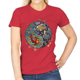 Ying Yang Koi - Womens T-Shirts RIPT Apparel Small / Red