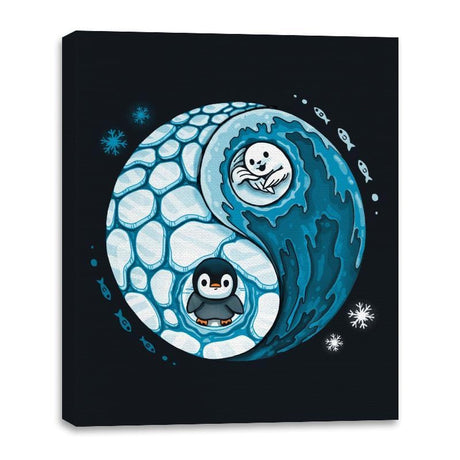 Ying Yang Pole - Canvas Wraps Canvas Wraps RIPT Apparel 16x20 / Black