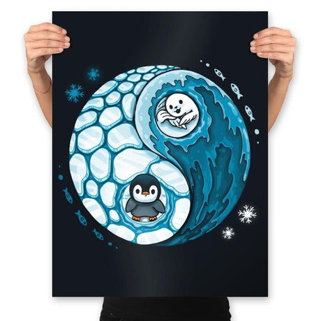 Ying Yang Pole - Prints Posters RIPT Apparel 18x24 / Black