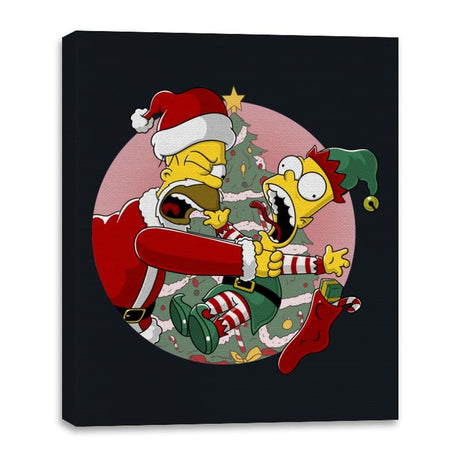 You are not Santa's Helper - Canvas Wraps Canvas Wraps RIPT Apparel 16x20 / Black