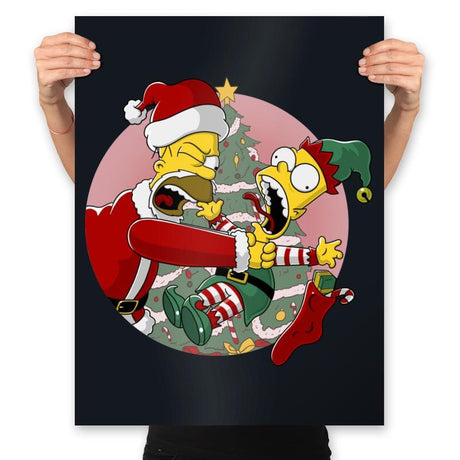 You are not Santa's Helper - Prints Posters RIPT Apparel 18x24 / Black