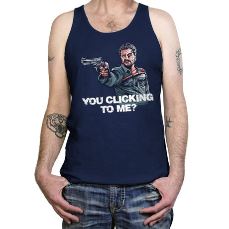 You Clicking to Me - Tanktop Tanktop RIPT Apparel X-Small / Navy