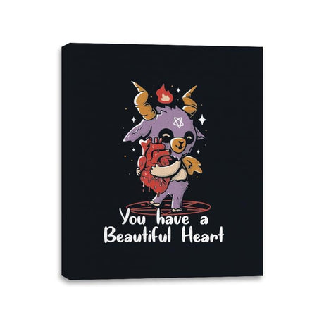 You Have a Beautiful Heart - Canvas Wraps Canvas Wraps RIPT Apparel 11x14 / Black