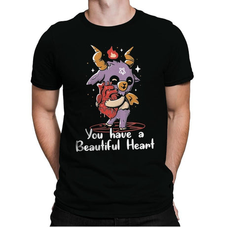 You Have a Beautiful Heart - Mens Premium T-Shirts RIPT Apparel Small / Black