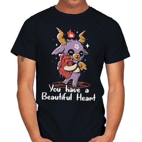 You Have a Beautiful Heart - Mens T-Shirts RIPT Apparel Small / Black