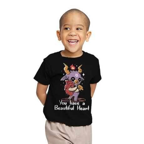 You Have a Beautiful Heart - Youth T-Shirts RIPT Apparel X-small / Black