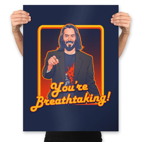 You're Breathtaking! - Prints Posters RIPT Apparel 18x24 / Navy