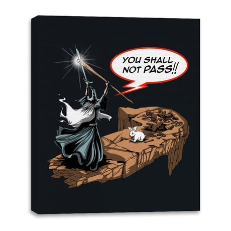 You Shall Not Pass Rabbit - Canvas Wraps Canvas Wraps RIPT Apparel 16x20 / Black