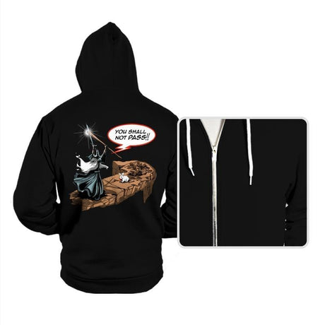 You Shall Not Pass Rabbit - Hoodies Hoodies RIPT Apparel Small / Black