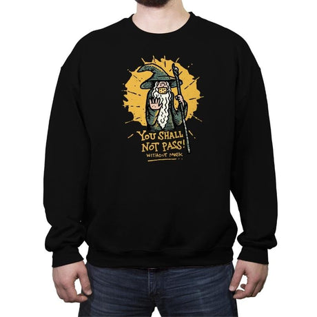 You Shall Not Pass Without Mask - Crew Neck Sweatshirt Crew Neck Sweatshirt RIPT Apparel Small / Black