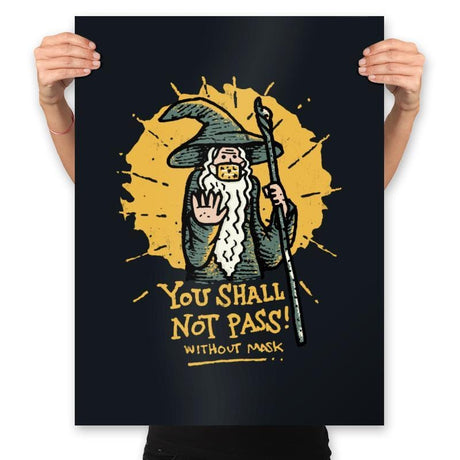 You Shall Not Pass Without Mask - Prints Posters RIPT Apparel 18x24 / Black