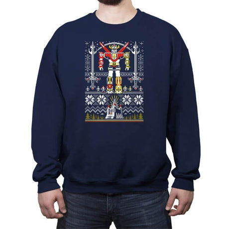 Yuletron - Crew Neck Sweatshirt Crew Neck Sweatshirt RIPT Apparel Small / Navy