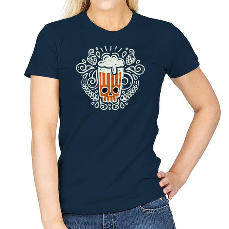 Yummy Hops - Womens T-Shirts RIPT Apparel Small / Navy