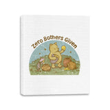 Zero Bothers Given - Best Seller - Canvas Wraps Canvas Wraps RIPT Apparel 11x14 / White