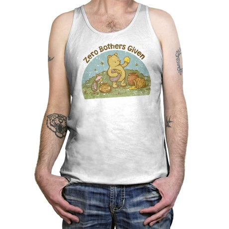 Zero Bothers Given - Tanktop Tanktop RIPT Apparel X-Small / White