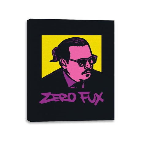 Zero Fux Given - Canvas Wraps Canvas Wraps RIPT Apparel 11x14 / Black