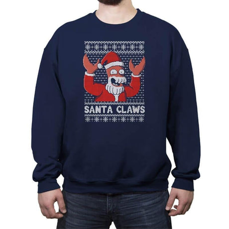 Zoiberg Santa Claws - Crew Neck Sweatshirt Crew Neck Sweatshirt RIPT Apparel Small / Navy