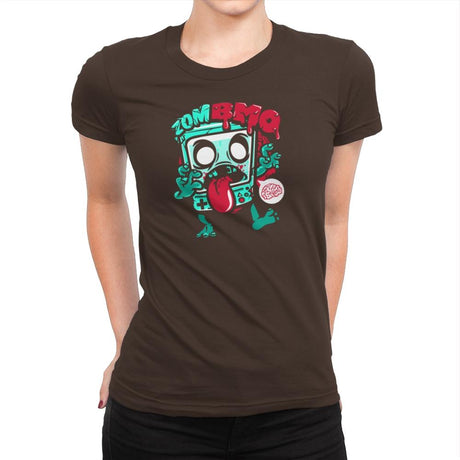 Zombmo Exclusive - Dead Pixels - Womens Premium T-Shirts RIPT Apparel Small / Dark Chocolate