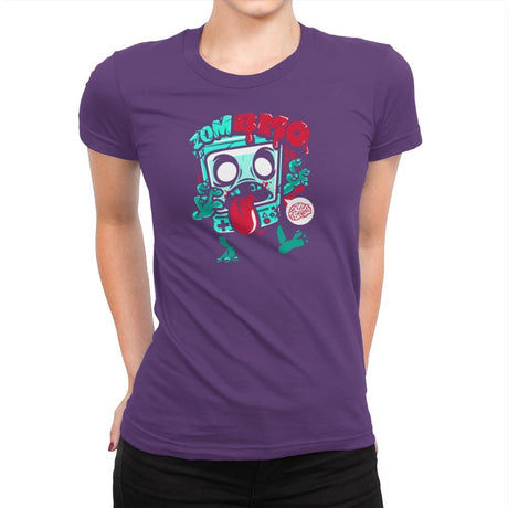 Zombmo Exclusive - Dead Pixels - Womens Premium T-Shirts RIPT Apparel Small / Purple Rush