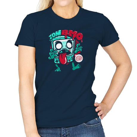 Zombmo Exclusive - Dead Pixels - Womens T-Shirts RIPT Apparel Small / Navy