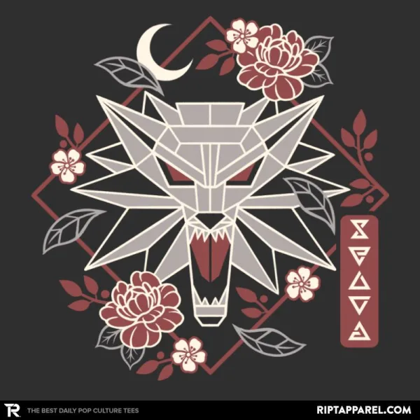 Geometric white wolf