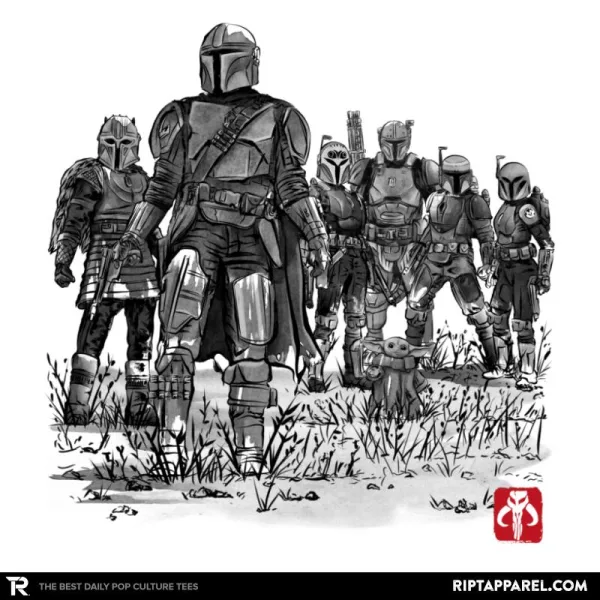 Seven Mandalorians Sumi-e - Best Seller