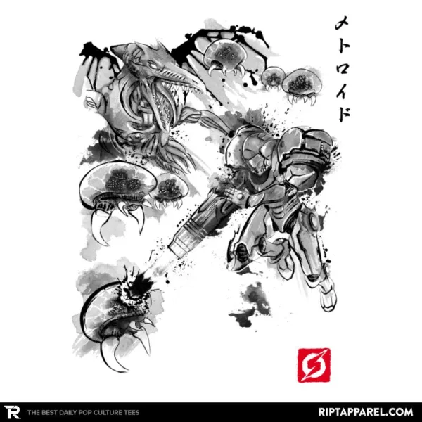 Attack of the Space Pirates Sumi-e - Sumi Ink Wars
