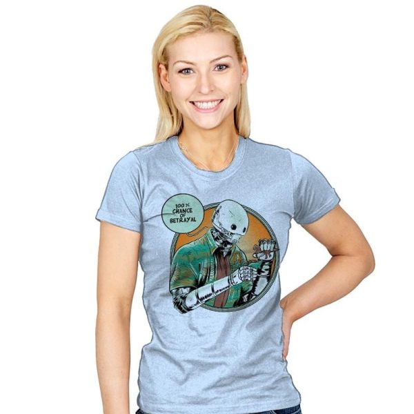100% Chance of Betrayal Exclusive - Womens T-Shirts RIPT Apparel Small / Baby Blue
