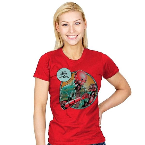 100% Chance of Betrayal Exclusive - Womens T-Shirts RIPT Apparel Small / Red