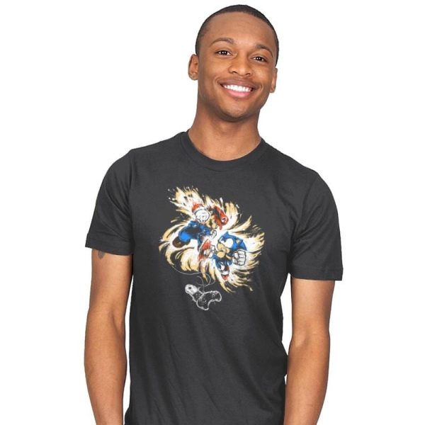 16 Bit Battle - 80s Blaarg - Mens T-Shirts RIPT Apparel Small / Charcoal