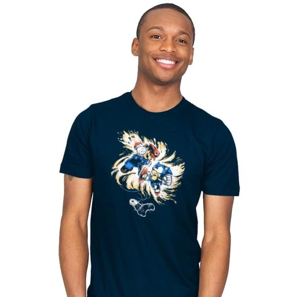 16 Bit Battle - 80s Blaarg - Mens T-Shirts RIPT Apparel Small / Navy