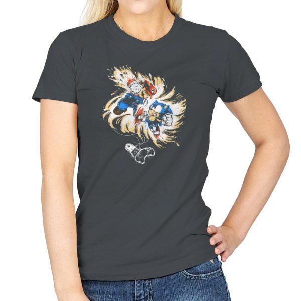 16 Bit Battle - 80s Blaarg - Womens T-Shirts RIPT Apparel Small / Charcoal