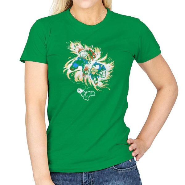 16 Bit Battle - 80s Blaarg - Womens T-Shirts RIPT Apparel Small / Irish Green
