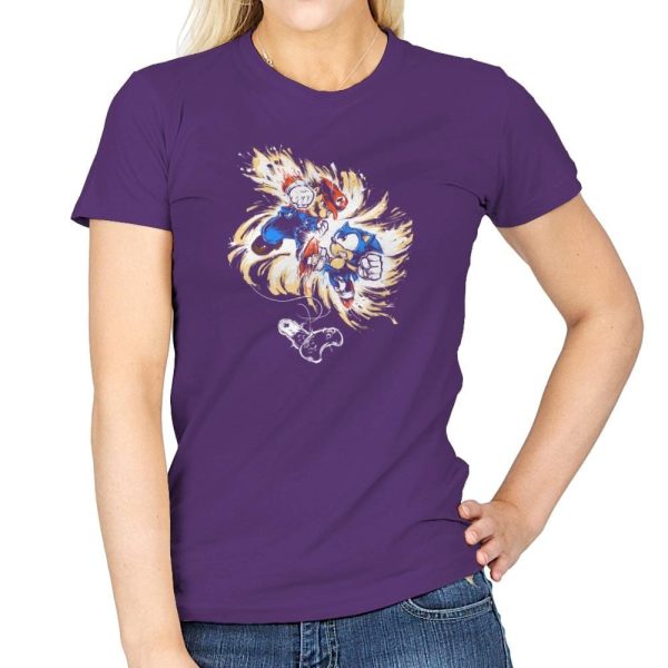16 Bit Battle - 80s Blaarg - Womens T-Shirts RIPT Apparel Small / Purple