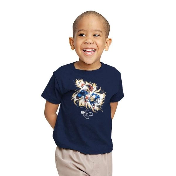 16 Bit Battle - 80s Blaarg - Youth T-Shirts RIPT Apparel X-small / Navy