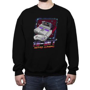 16-Bit Retro Gaming - Crew Neck Sweatshirt Crew Neck Sweatshirt RIPT Apparel