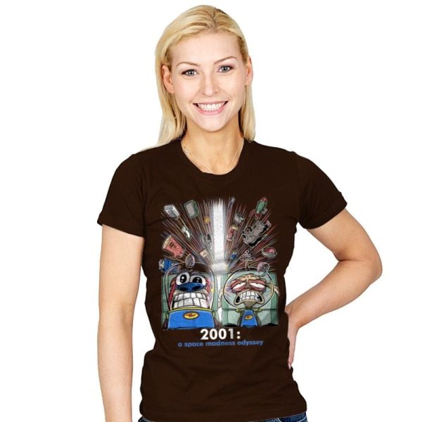 2001: A Space Madness Odyssey Exclusive - Womens T-Shirts RIPT Apparel Small / Brown