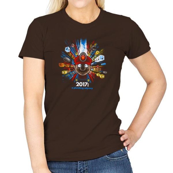 2017: A Plumbing Odyssey Exclusive - Womens T-Shirts RIPT Apparel Small / Dark Chocolate