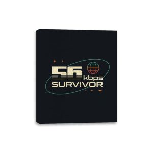 56 Kbps Survivo - Canvas Wraps Canvas Wraps RIPT Apparel 8x10 / Black