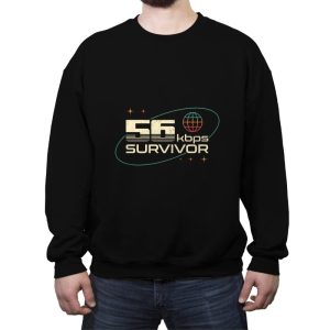 56 Kbps Survivo - Crew Neck Sweatshirt Crew Neck Sweatshirt RIPT Apparel Small / Black