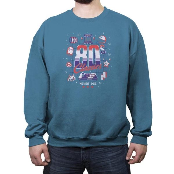 80s Classics Never Die - Crew Neck Sweatshirt Crew Neck Sweatshirt RIPT Apparel