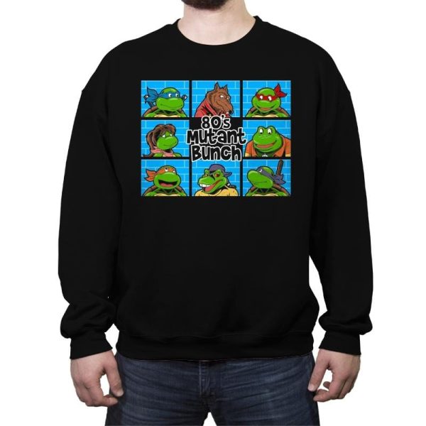 80s Mutant Bunch - Crew Neck Sweatshirt Crew Neck Sweatshirt RIPT Apparel Small / Black