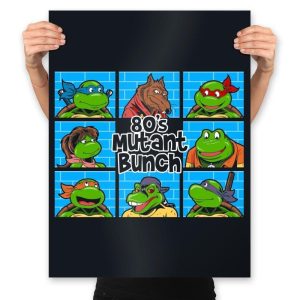 80s Mutant Bunch - Prints Posters RIPT Apparel 18x24 / Black