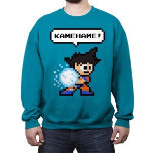 8bit Kamehame - Crew Neck Sweatshirt Crew Neck Sweatshirt RIPT Apparel