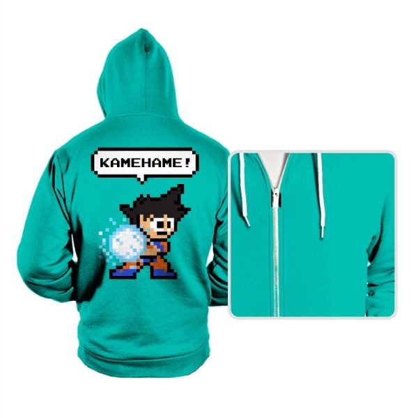 8bit Kamehame - Hoodies Hoodies RIPT Apparel Small / Teal